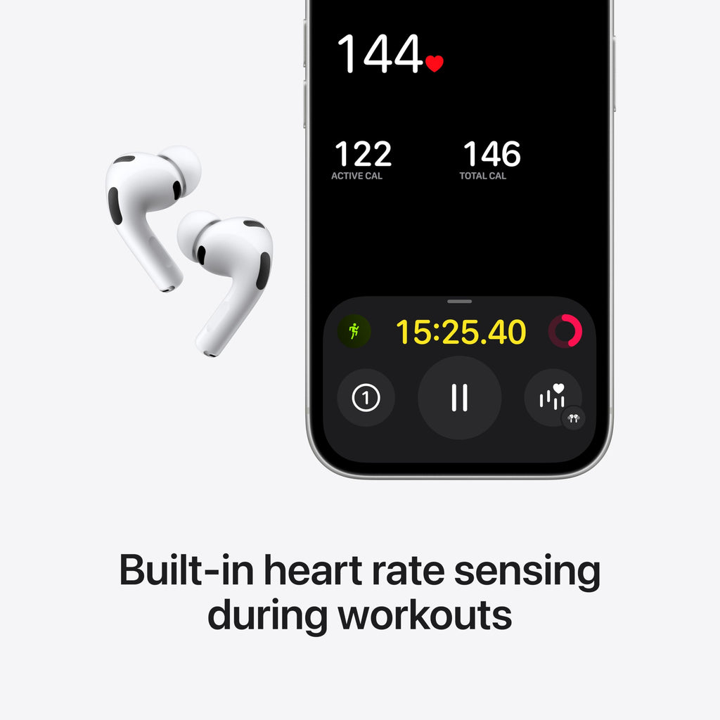 AirPods Pro 3 Wireless Earbuds, Active Noise Cancellation, Live Translation, Heart Rate Sensing, Hearing Aid Feature, Bluetooth Headphones, Spatial Audio, High-Fidelity Sound, USB-C Charging