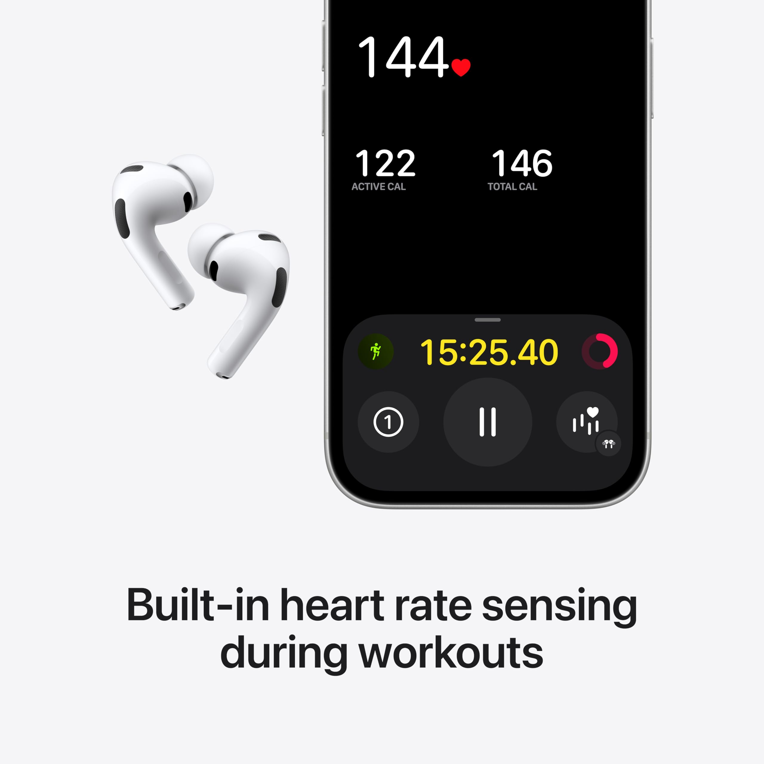 AirPods Pro 3 Wireless Earbuds, Active Noise Cancellation, Live Translation, Heart Rate Sensing, Hearing Aid Feature, Bluetooth Headphones, Spatial Audio, High-Fidelity Sound, USB-C Charging