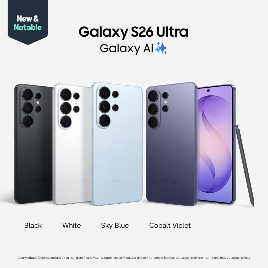 S26 Ultra, Unlocked Android Smartphone, 256GB, Privacy Display, Galaxy AI, AI Camera, Super Fast Charging 3.0, Durable Battery, 2026, US 1 Year Warranty, Black