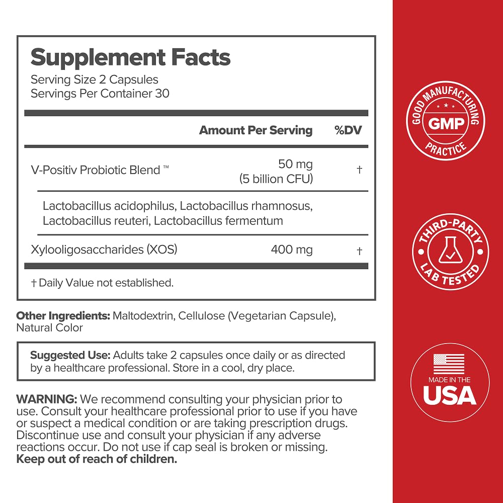 URO Vaginal Probiotics for Women pH Balance with Prebiotics & Lactobacillus – Vaginal Health Supplement – Promote Healthy Vaginal Odor & Flora, 60 Count (Pack of 1), 1 Month Supply