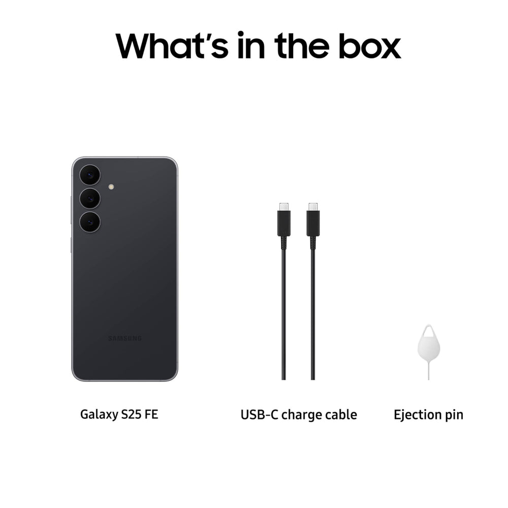 S25 FE Cell Phone (2025), 256GB AI Smartphone, Unlocked Android, Large Display, 4900mAh Battery, High Res-Camera, AI Photo Edits, Durable, US 1 Yr Warranty, JetBlack