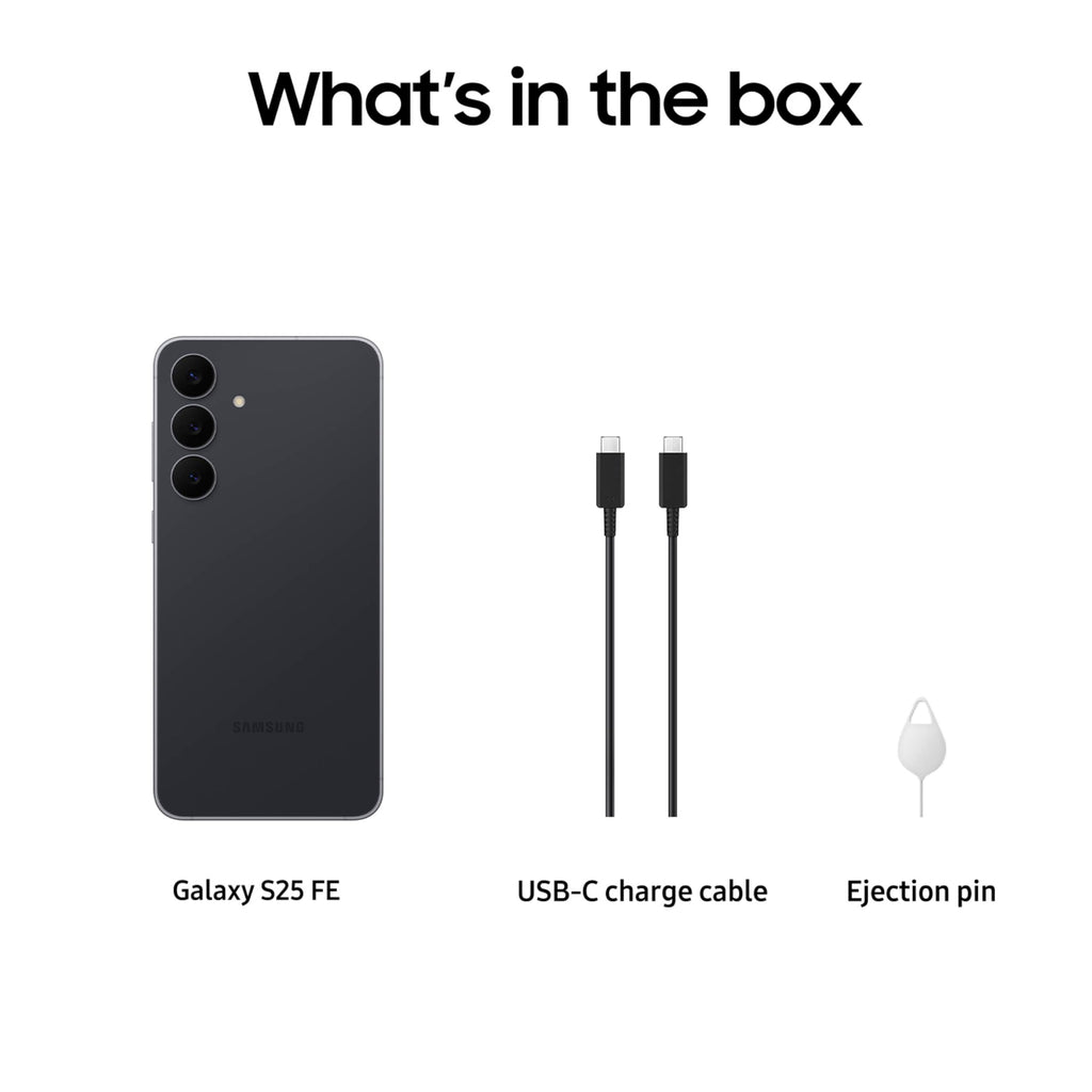 S25 FE Cell Phone (2025), 256GB AI Smartphone, Unlocked Android, Large Display, 4900mAh Battery, High Res-Camera, AI Photo Edits, Durable, US 1 Yr Warranty, JetBlack