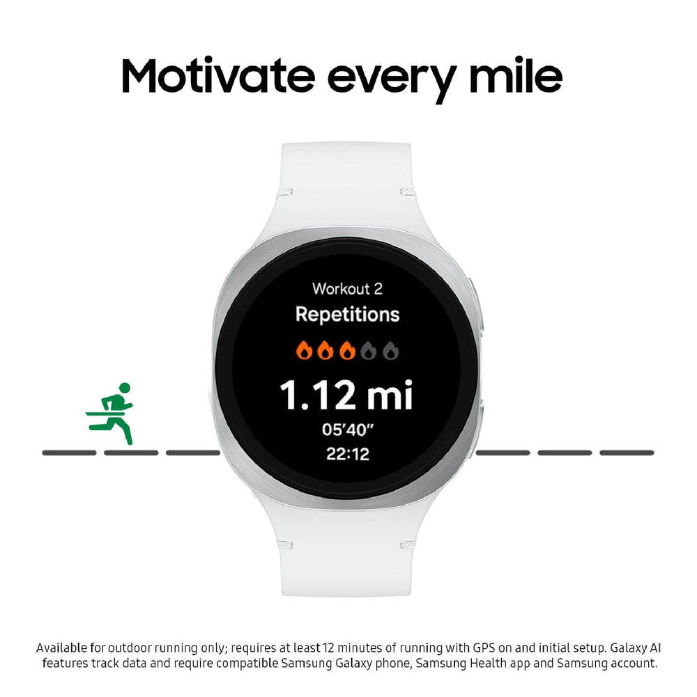 Galaxy Watch 8 (2025) 40mm LTE Smartwatch, Cushion Design, Fitness Tracker, Sleep Coaching, Running Coach, Energy Score, Heart Rate Tracking, Graphite (Renewed)