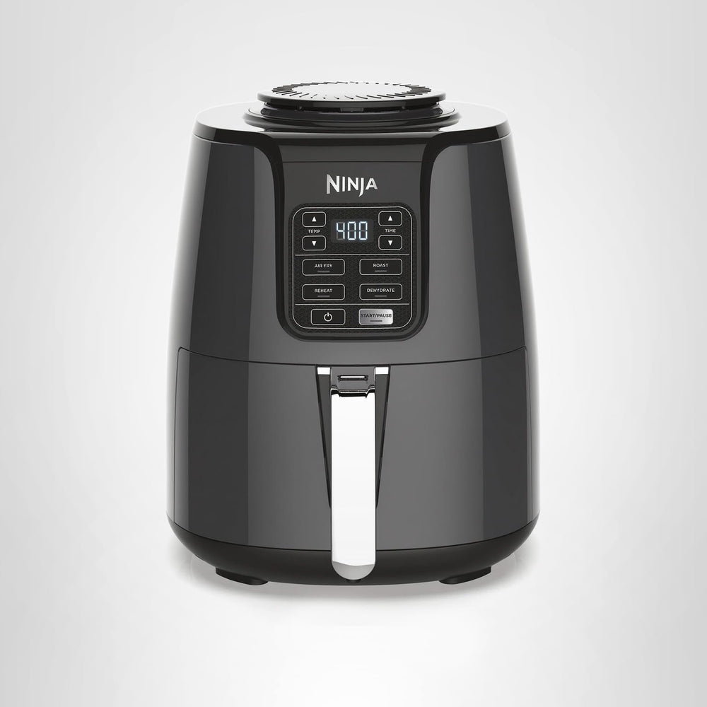 Air Fryer | 4 QT Capacity | 4-in-1 Roast, Crisp, Roast, Reheats, & Dehydrates | Dishwasher Safe Parts | 105°F-400°F | Includes 20 Easy & Healthy Recipes | 1550 watt | Grey | AF101