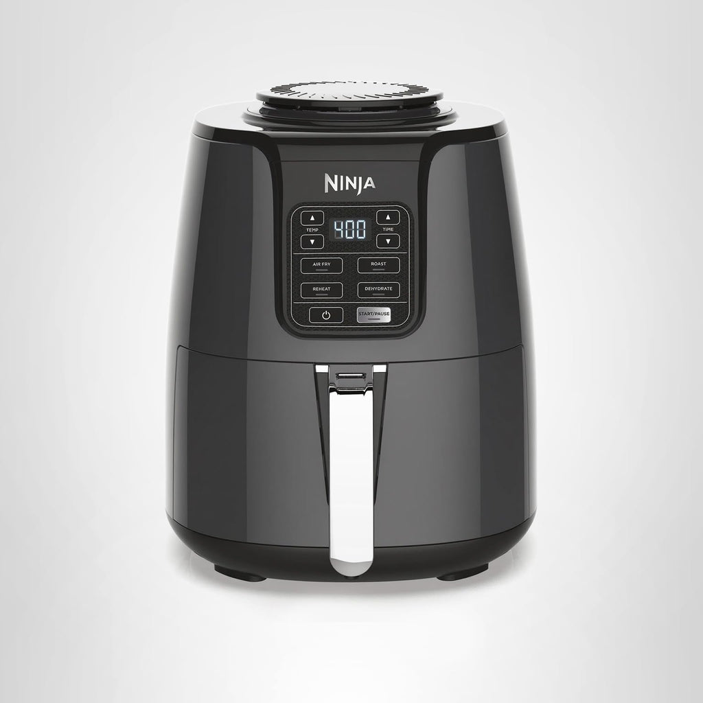 Ninja Air Fryer | 4 QT Capacity | 4-in-1 Roast, Crisp, Roast, Reheats, & Dehydrates | Dishwasher Safe Parts | 105°F-400°F | Includes 20 Easy & Healthy Recipes | 1550 watt | Grey | AF101