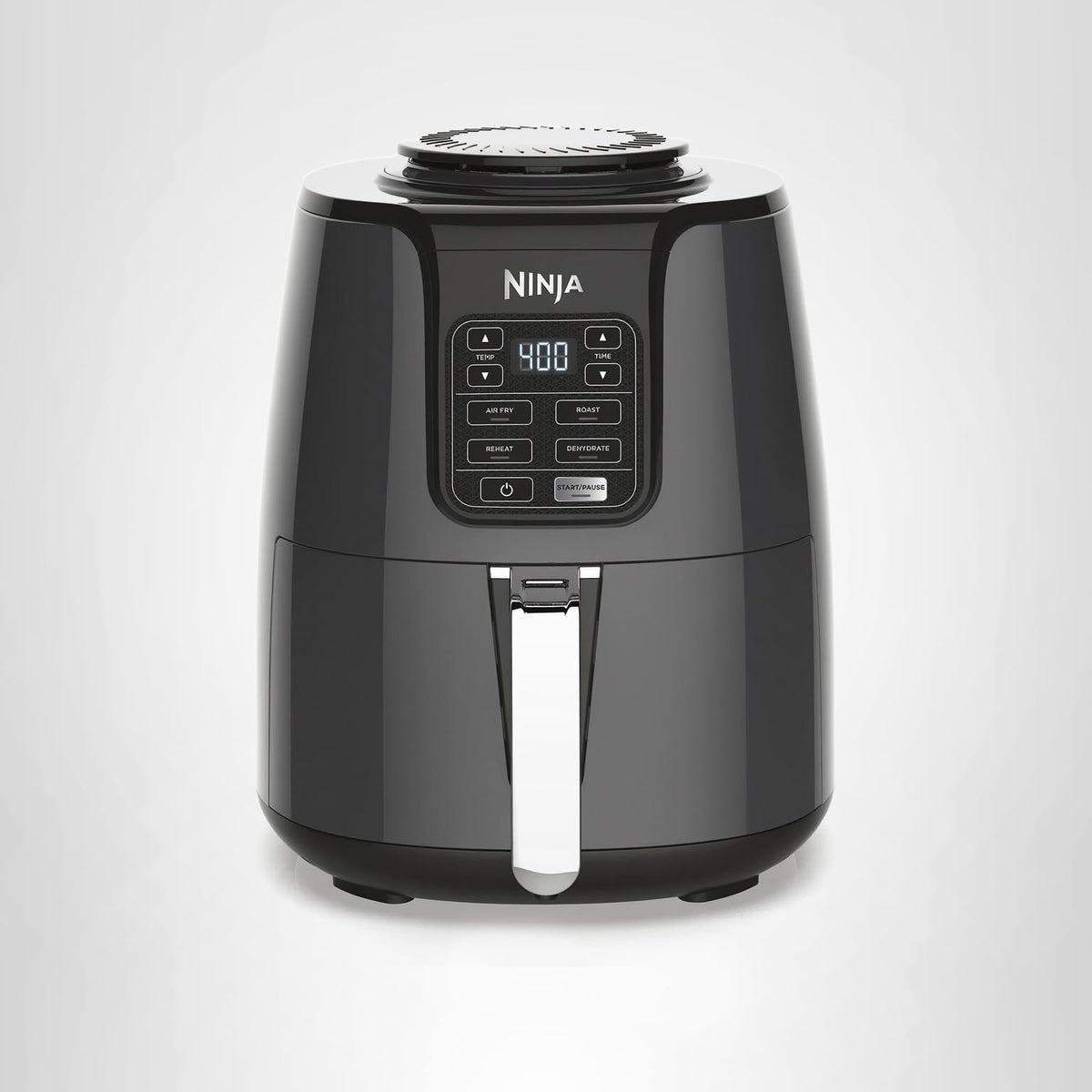 Air Fryer | 4 QT Capacity | 4-in-1 Roast, Crisp, Roast, Reheats, & Dehydrates | Dishwasher Safe Parts | 105°F-400°F | Includes 20 Easy & Healthy Recipes | 1550 watt | Grey | AF101