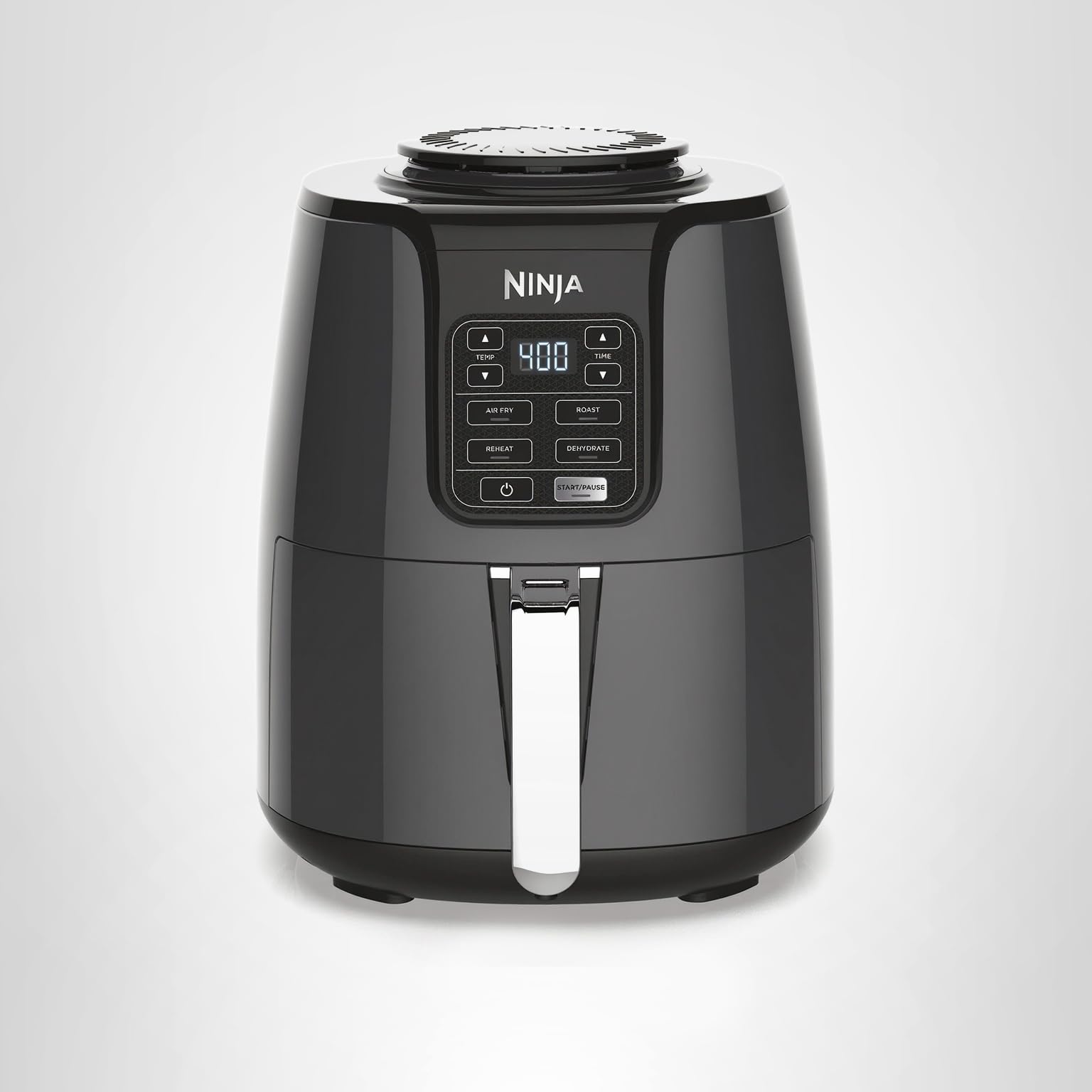 Ninja Air Fryer | 4 QT Capacity | 4-in-1 Roast, Crisp, Roast, Reheats, & Dehydrates | Dishwasher Safe Parts | 105°F-400°F | Includes 20 Easy & Healthy Recipes | 1550 watt | Grey | AF101