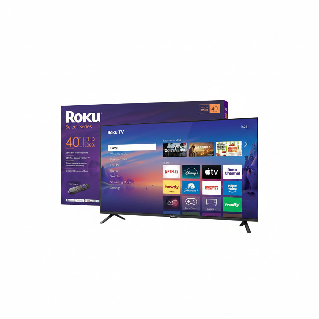 Smart TV 2026 – 32-Inch Select Series, 1080p Full HD TV – Roku TV with Voice Remote – Flat Screen LED Television with Wi-Fi for Streaming Live Local News Sports & Movies, Bluetooth Headphone Mode