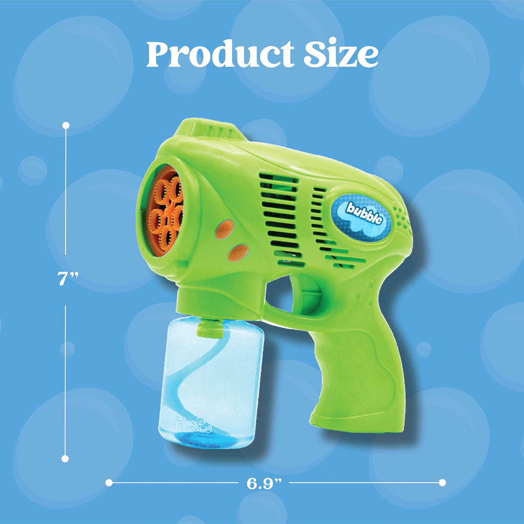 2 Kids Bubble Gun with 2 Bottles Refill Solution, Bubble Machine Gun for Toddlers Kids 4-8, Party Favors, Summer Toy, Outdoors, Easter, Birthday Gift