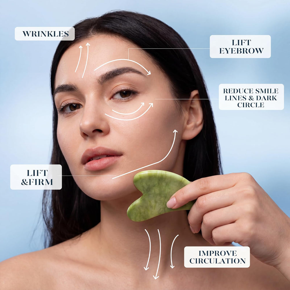 IcyMe Ice Roller for Face and Gua Sha Facial Tool Set, Ice Face Roller Reduces Puffiness Relieves Migraines Skin Care Tools, Self Care for Women - Pink