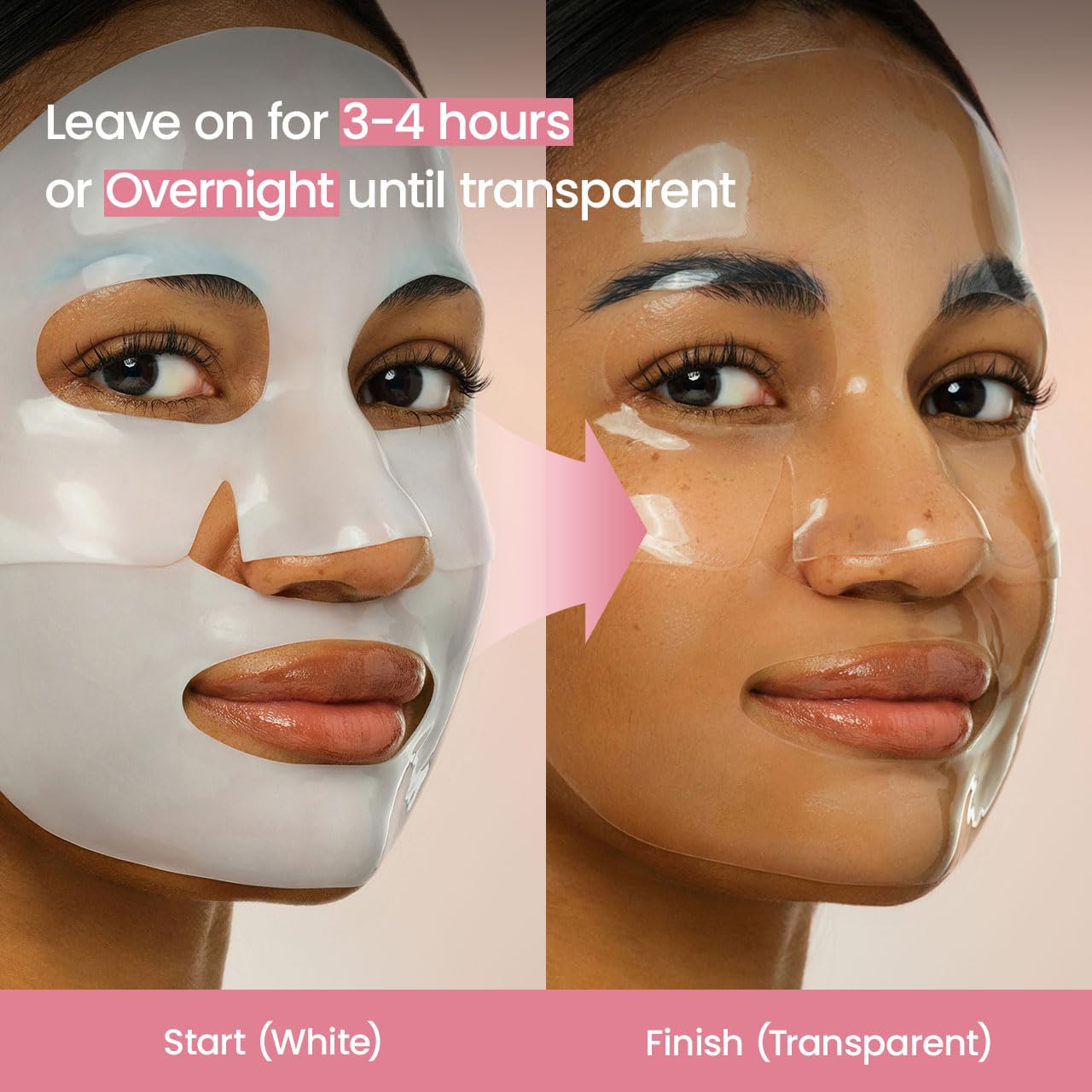 Bio-Collagen Real Deep Mask, Hydrating Overnight Hydrogel Face Mask, Pore Minimizing, Elasticity, Plumping, Travel Essentials & Self Care Gifts for Women, Korean Skin Care | 1.19oz(34g) x 4ea