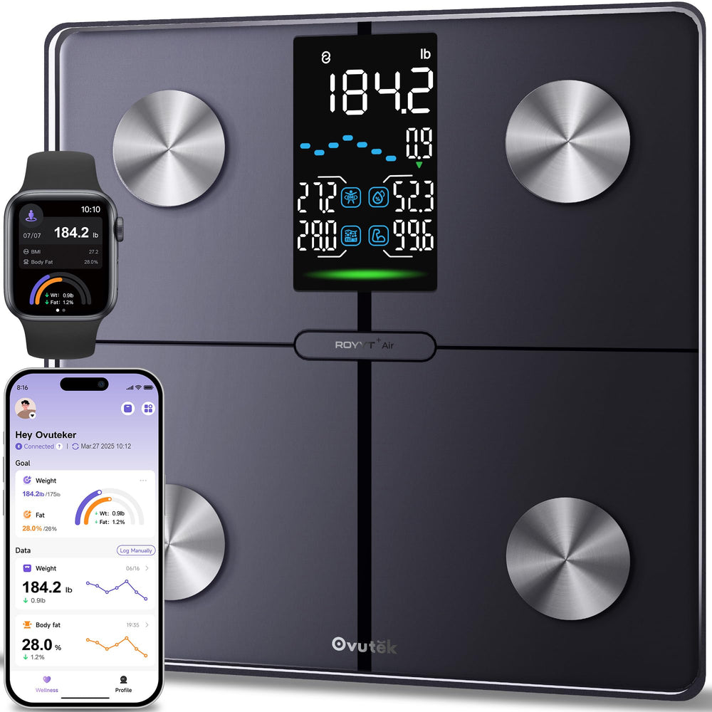 Smart Scale for Body Weight, Professional Bathroom Digital Scale with BMI, Body Fat, Muscle Mass, Most Accurate to 0.05lb, Large Display High Accurate Body Composition Machine with Fitness App