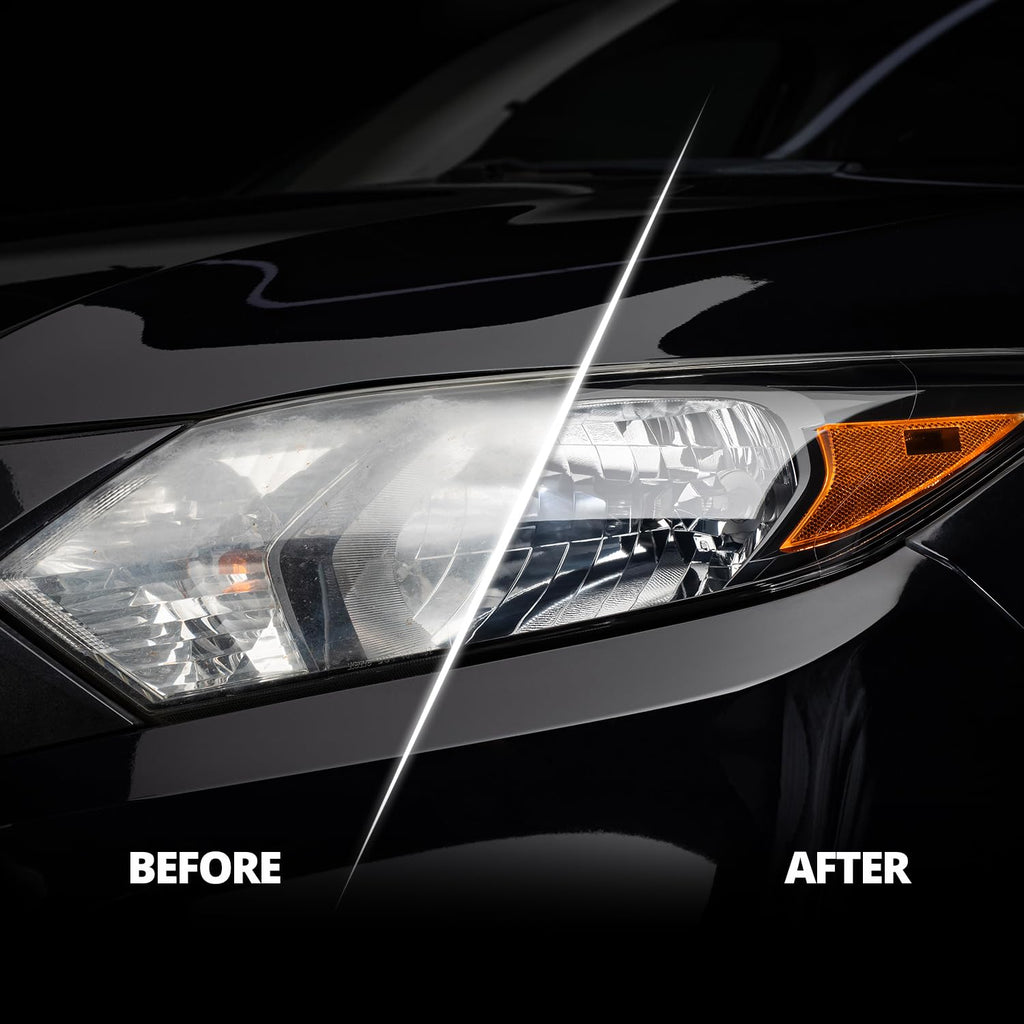 Ceramic Headlight Restoration Kit – Guaranteed To Last As Long As You Own Your Vehicle – Brings Headlights Back to Like New Condition - No Power Tools Required - 10 Wipe Kit