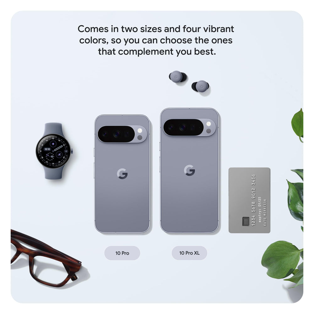 Google Pixel 10 Pro - Unlocked Android Smartphone - Gemini AI Assistant, Triple Rear Camera System, Fast-Charging 24+ Hour Battery, and 6.3" Super Actua Display - Obsidian - 128 GB (2025 Model)