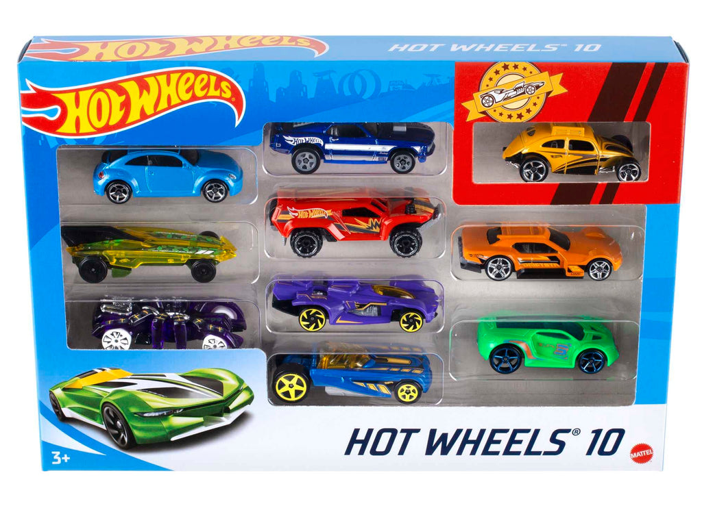Set of 10 1:64 Scale Toy Trucks and Cars for Kids and Collectors, Styles May Vary (Amazon Exclusive)