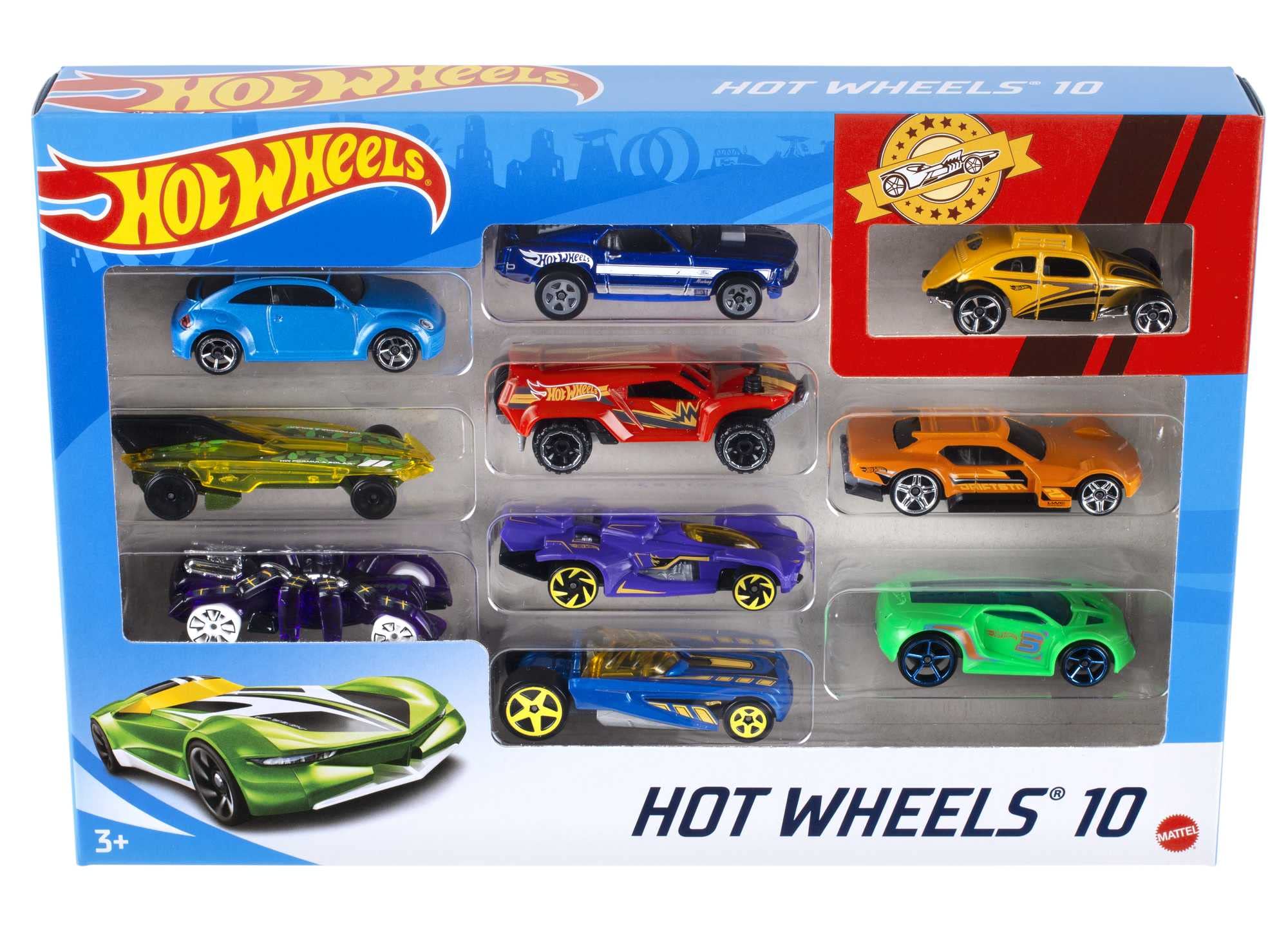 Set of 10 1:64 Scale Toy Trucks and Cars for Kids and Collectors, Styles May Vary (Amazon Exclusive)