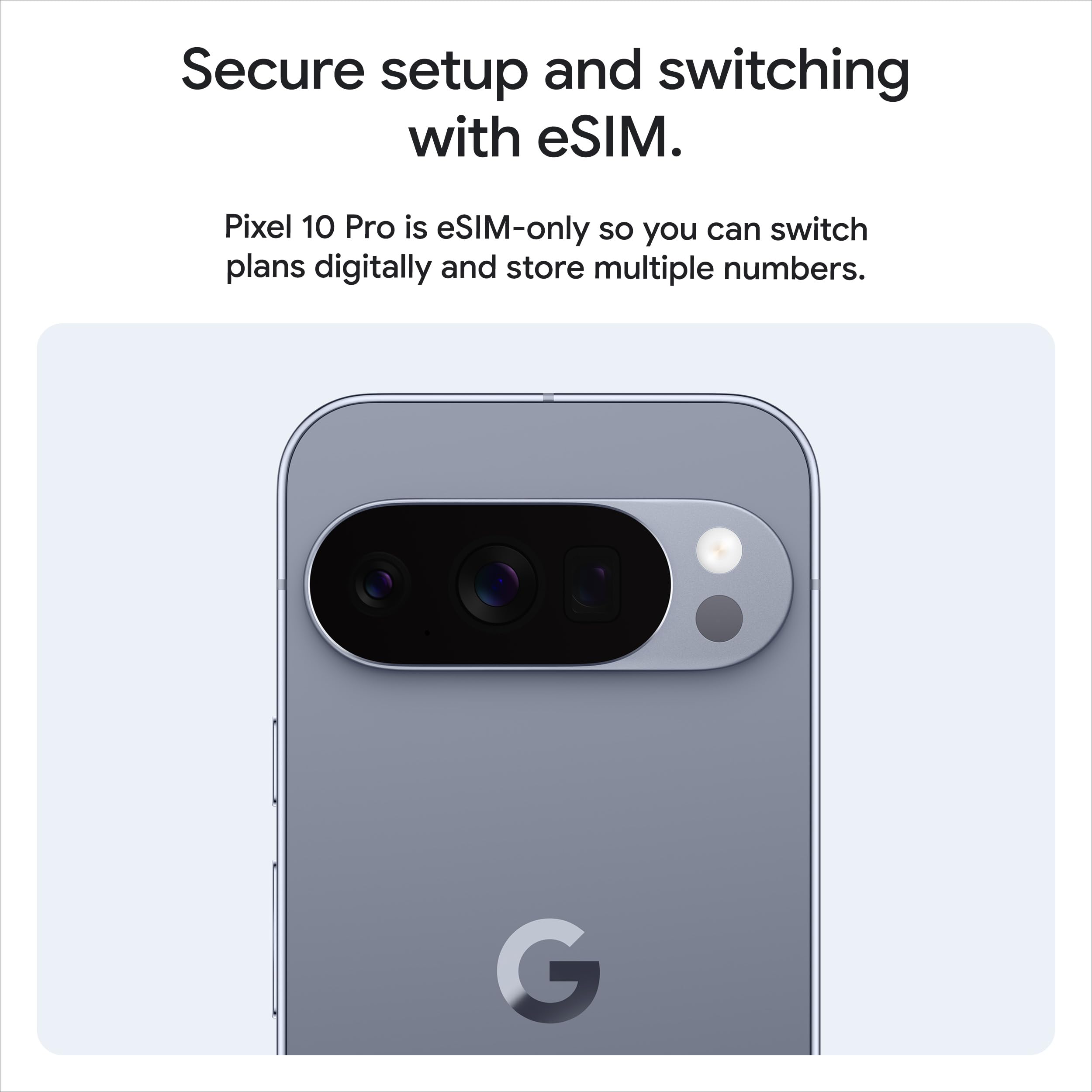 Google Pixel 10 Pro - Unlocked Android Smartphone - Gemini AI Assistant, Triple Rear Camera System, Fast-Charging 24+ Hour Battery, and 6.3" Super Actua Display - Obsidian - 128 GB (2025 Model)