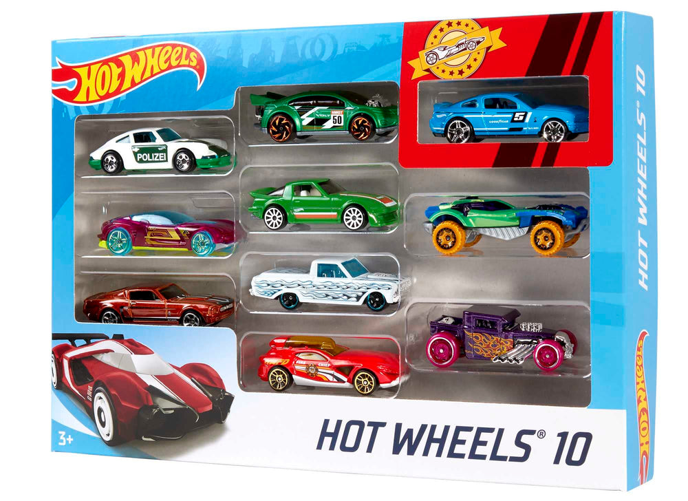Set of 10 1:64 Scale Toy Trucks and Cars for Kids and Collectors, Styles May Vary (Amazon Exclusive)