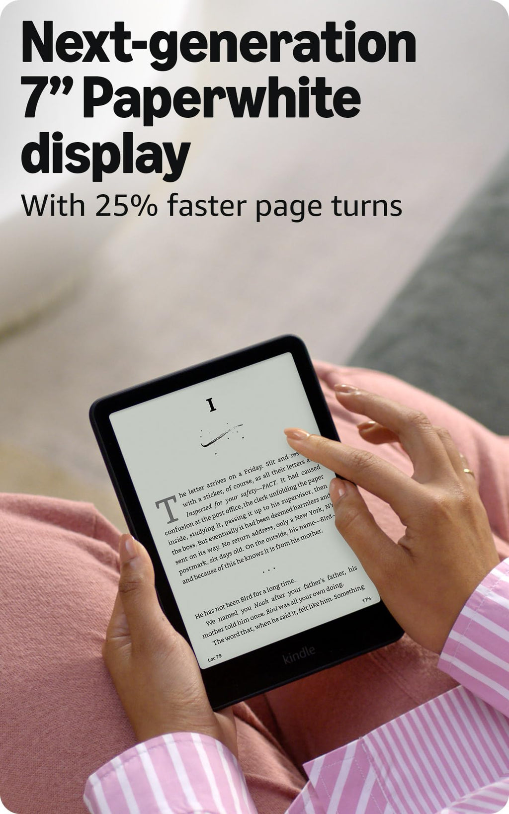 Kindle Paperwhite 16GB (newest model) – 20% faster, with new 7" glare-free display and weeks of battery life – Black