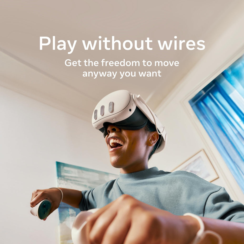 Quest 3 512GB | VR Headset — Thirty Percent Sharper Resolution — 2X Graphical Processing Power — Virtual Reality Without Wires — Access to 40+ Games with a 3-Month Trial of Meta Horizon+ Included
