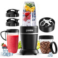 Smoothie Blender, Max 1300 Watt Personal Blender and Grinder Combo for Kitchen, Portable Maker for Smoothies, Shakes, Frozen Drinks, Sauces with 6-Leaf Blade, 23 oz, (2) 37 oz To-Go Cups