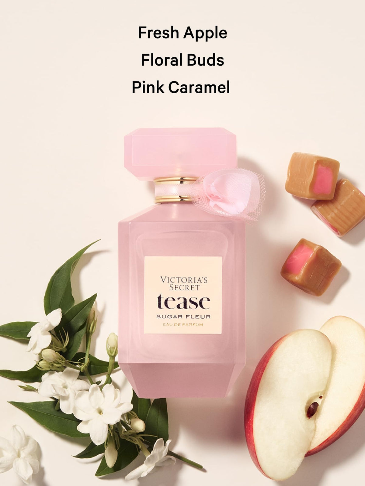Victoria's Secret Tease Sugar Fleur Eau de Parfum, Notes of Fresh Apple, Floral Bud and Pink Caramel, Perfumes for Women (1.7 oz)