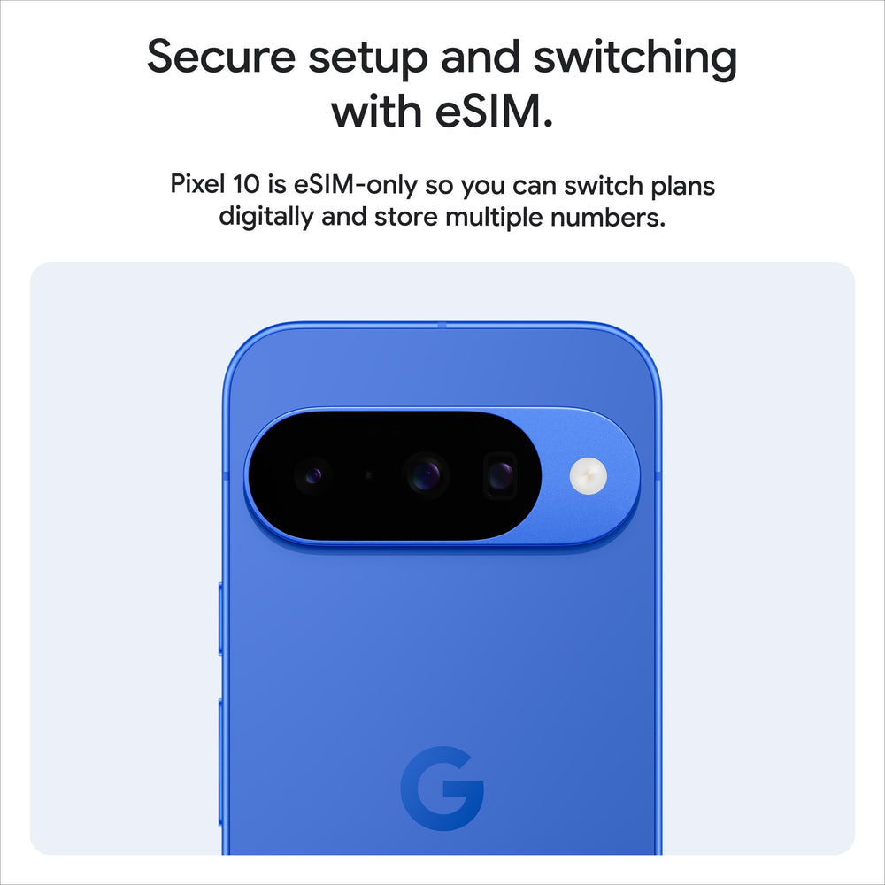 Google Pixel 10 - Unlocked Android Smartphone - Gemini AI Assistant - Advanced Triple Rear Camera, Fast-Charging 24+ Hour Battery, and 6.3" Actua Display - Obsidian - 128 GB (2025 Model)