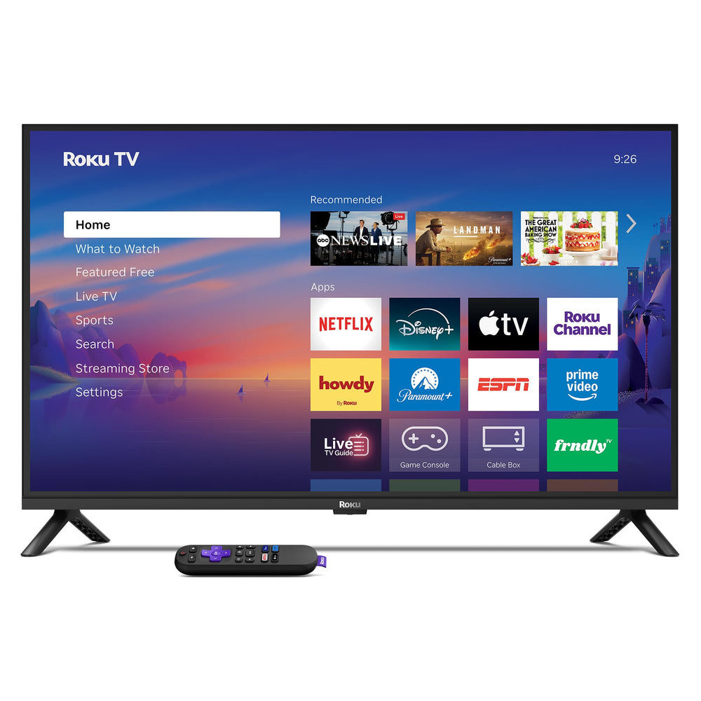 Smart TV 2026 – 32-Inch Select Series, 1080p Full HD TV – Roku TV with Voice Remote – Flat Screen LED Television with Wi-Fi for Streaming Live Local News Sports & Movies, Bluetooth Headphone Mode
