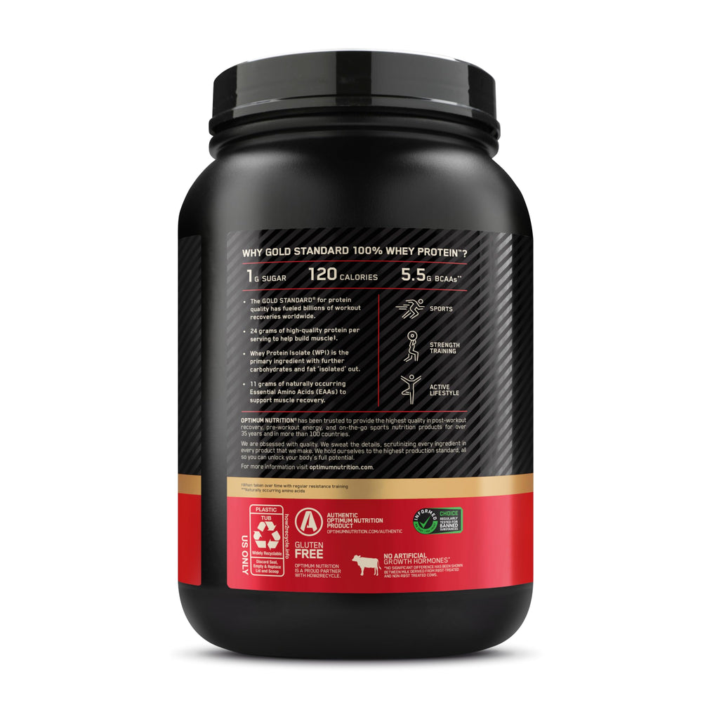 Gold Standard 100% Whey Protein Powder, Double Rich Chocolate 1.98 Pound (Packaging May Vary)