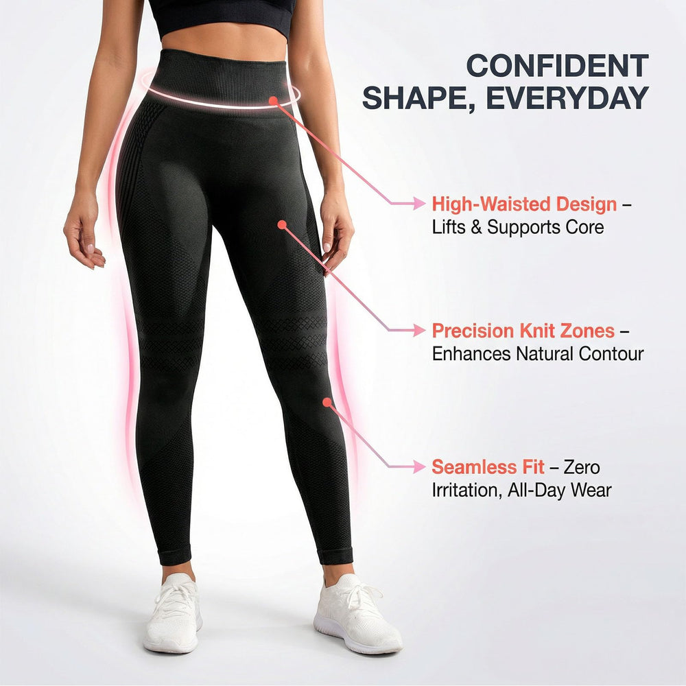 2026 Upgrade 3D Metabolic Booster Leggings,High Waist 3D Anti Cellulite Leggings for Women,for Workout,Yoga & Daily Wear (US, Alpha, Large, Regular, Regular, Black)