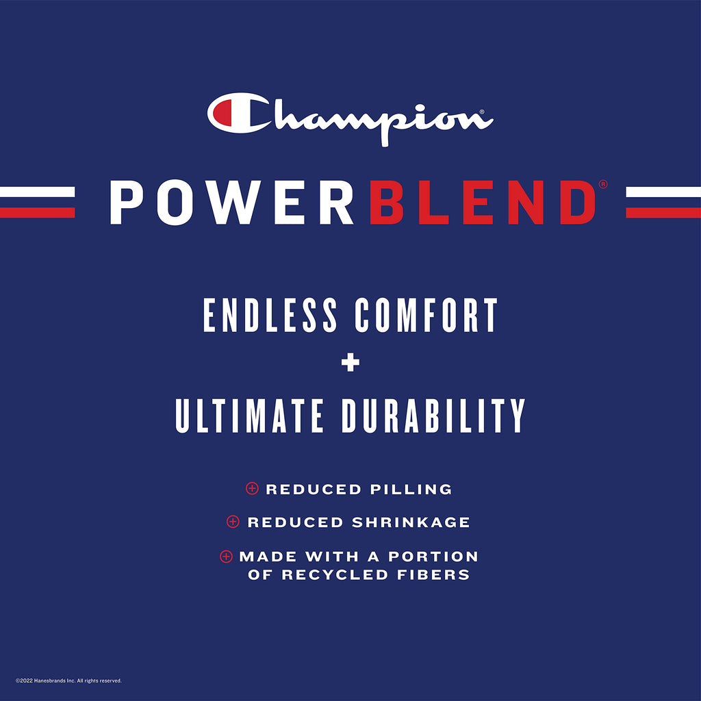 Champion Men's Pullover Graphic Fleece Hoodie, Standard Fit, Midweight Fleece, Classic Script Logo, Available in Regular and Big & Tall, Black, Large