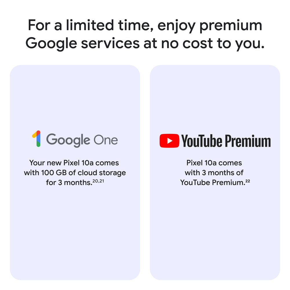 Google Pixel 10a - Unlocked Android Smartphone - 7 Years of Pixel Drops, 30+ Hours Battery, Camera Coach, Gemini Live, Durable Design, Call Screen, Car Crash Detection - Obsidian - 128 GB (2026 Model)