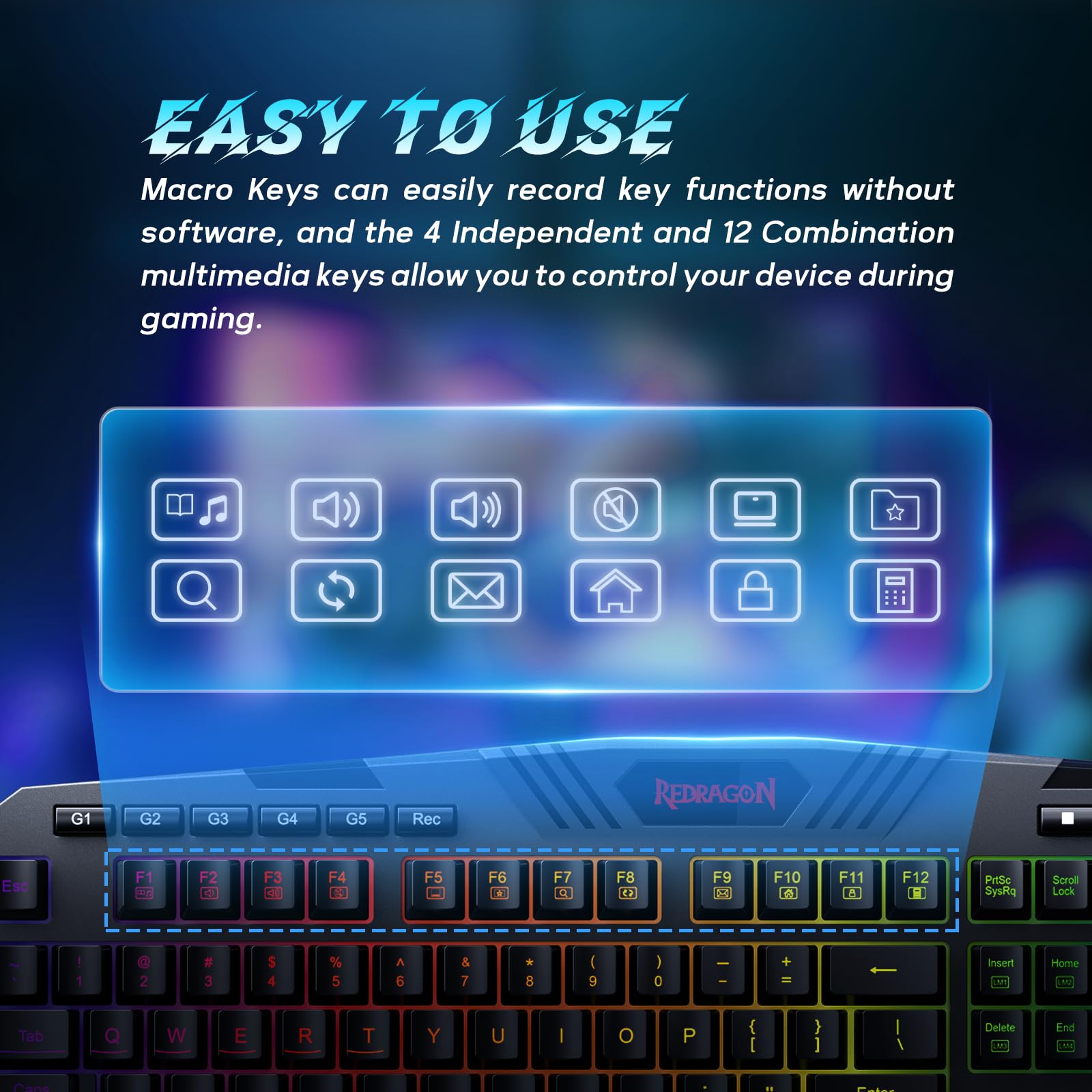 S101-3 PRO Gaming Keyboard and Mouse, RGB Backlit Programmable Keyboard Mouse with Software, Independent Macro Record Keys, Value Combo Set, New Update Version