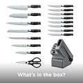 Ninja™ NeverDull® Knife Block Set | 17 Piece Kitchen Knife System with Built-in Sharpener | Rust Resistant, German Stainless-Steel Knives | Black | K32017