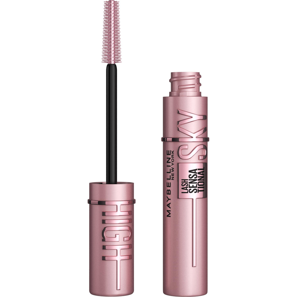 Lash Sensational Sky High Washable Mascara Makeup, Volumizing, Lengthening, Defining, Curling, Multiplying, Buildable Formula, Blackest Black, 1 Count