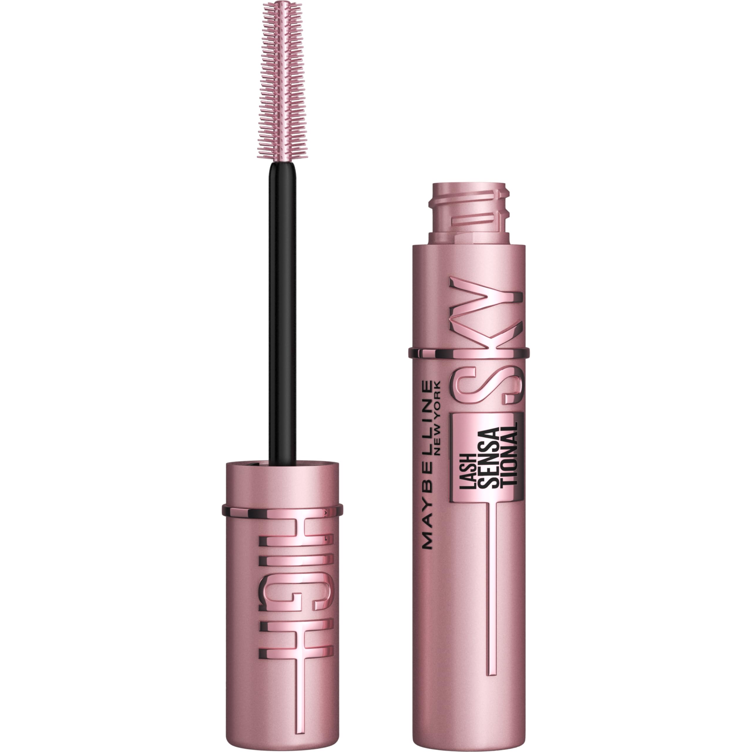 Lash Sensational Sky High Washable Mascara Makeup, Volumizing, Lengthening, Defining, Curling, Multiplying, Buildable Formula, Blackest Black, 1 Count