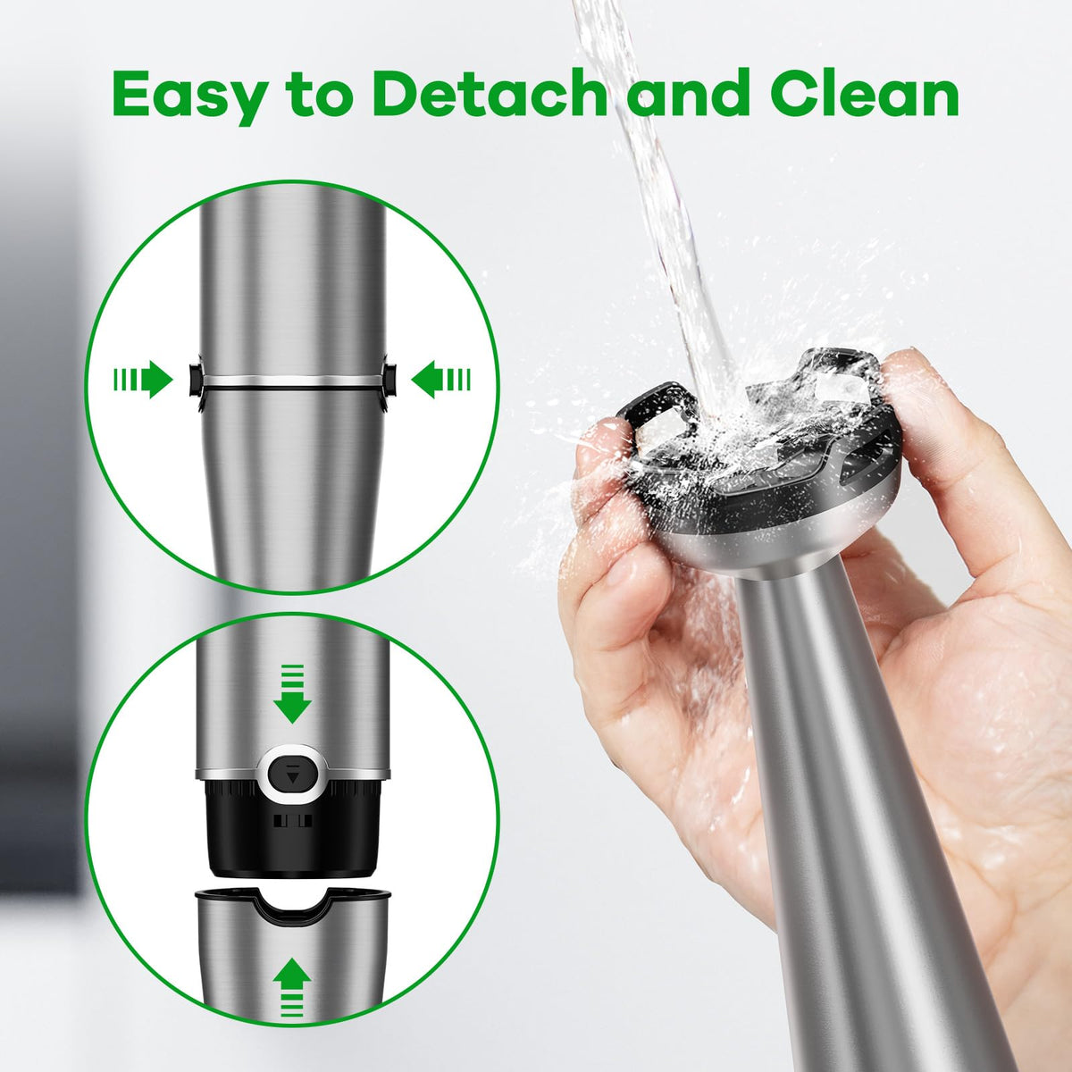 []Turelar Immersion Blender Handheld Corded Hand Blenders Set 1100W, Trigger Variable Speed 5 in 1 Stick Emulsifier with Chopper, Whisk and Frother for Soup, Baby Food and Smoothies,Black