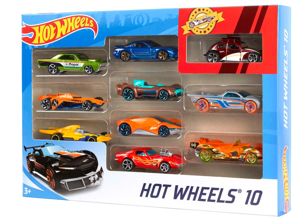 Set of 10 1:64 Scale Toy Trucks and Cars for Kids and Collectors, Styles May Vary (Amazon Exclusive)