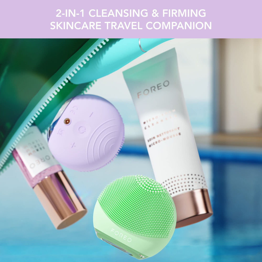 FOREO LUNA 4 go Face Cleansing Brush & Firming Massager - Premium Face Care - Enhances Absorption - Simple Skin Care Tools - For All Skin Types - Lavender