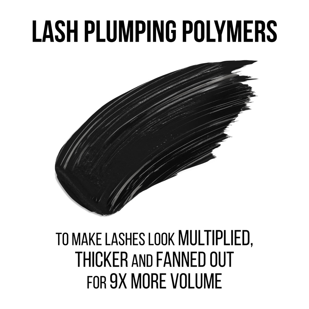 Exagger-Eyes Volume Mascara - Volumizing Black Mascara with 28-Hour Smudge-Proof & Flake-Proof Wear - Designed with a Ultra-Curved Brush