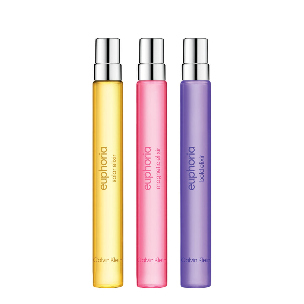 Euphoria Elixir Eau de Parfum Trio Gift Set worn by Rosalia – Women’s Perfume – Includes Bold, Magnetic, and Solar