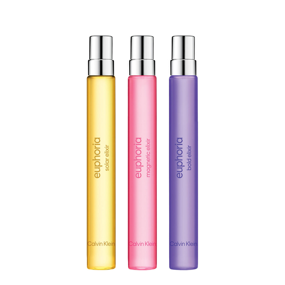 Calvin Klein Euphoria Elixir Eau de Parfum Trio Gift Set worn by Rosalia – Women’s Perfume – Includes Bold, Magnetic, and Solar