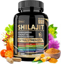 Shilajit Capsules, 19-in-1 Supplement with Sea Moss, Ashwagandha, Tongkat Ali & Fulvic Acid, Natural Mineral Wellness Supplement, Gluten Free, Non-GMO, 90 Capsules