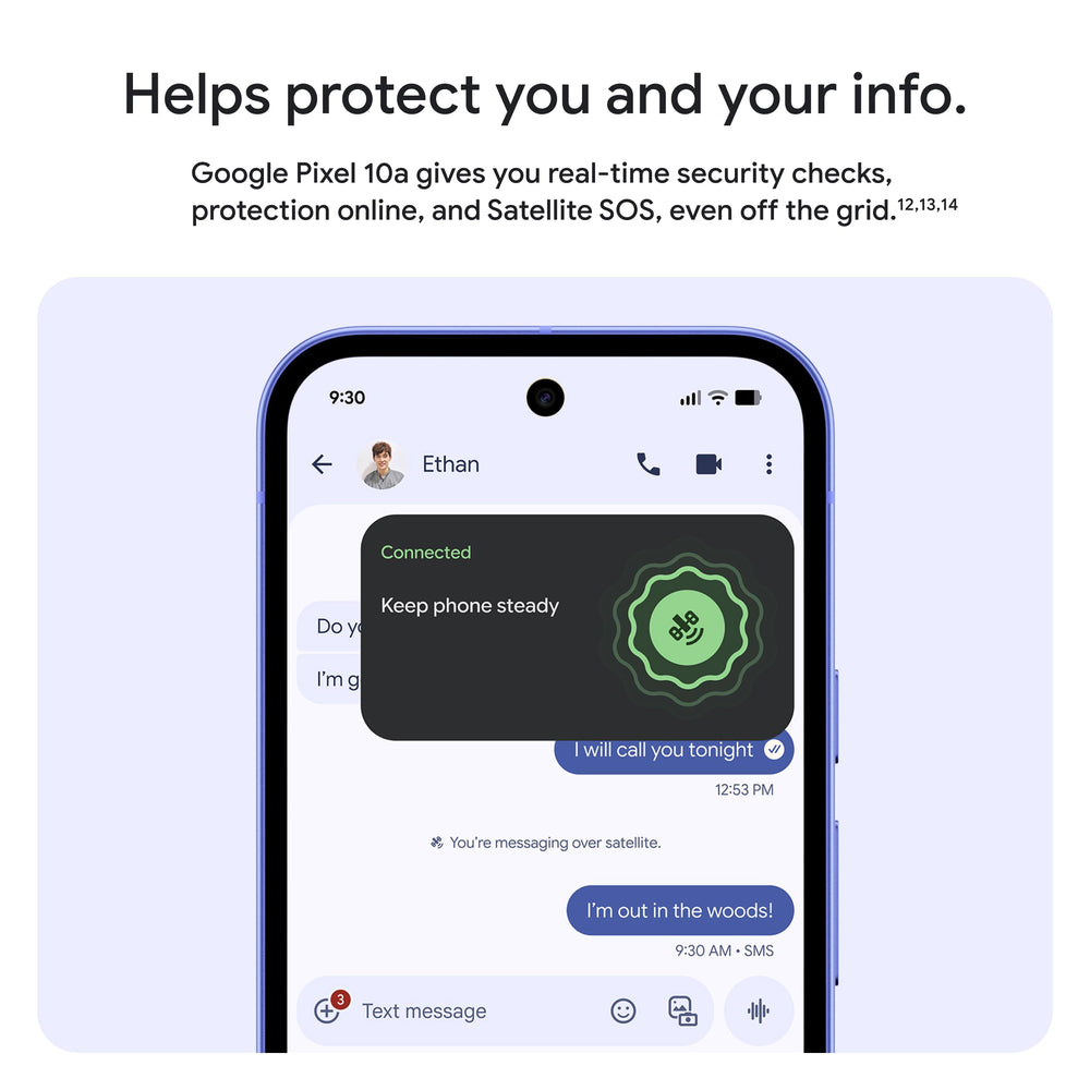 Google Pixel 10a - Unlocked Android Smartphone - 7 Years of Pixel Drops, 30+ Hours Battery, Camera Coach, Gemini Live, Durable Design, Call Screen, Car Crash Detection - Obsidian - 128 GB (2026 Model)