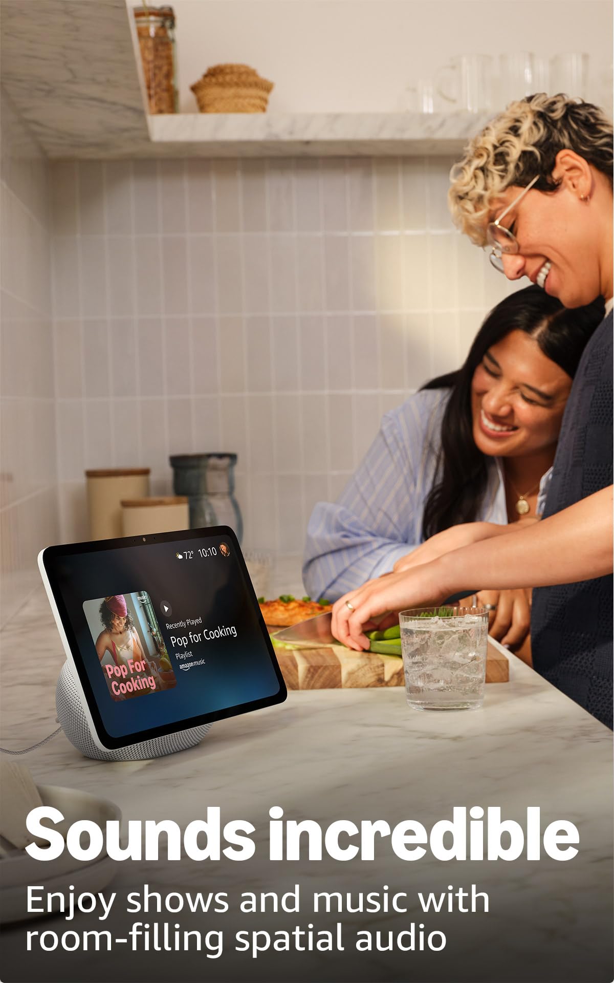 Echo Show 11 (newest model), Vibrant Full-HD 11" display with more viewing area and spatial audio, Designed for Alexa+, Glacier White