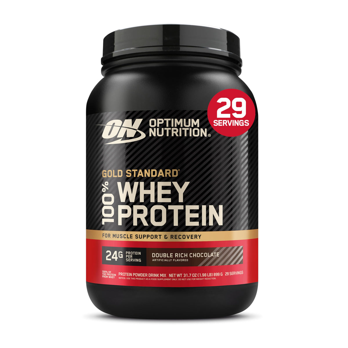 Gold Standard 100% Whey Protein Powder, Double Rich Chocolate 1.98 Pound (Packaging May Vary)