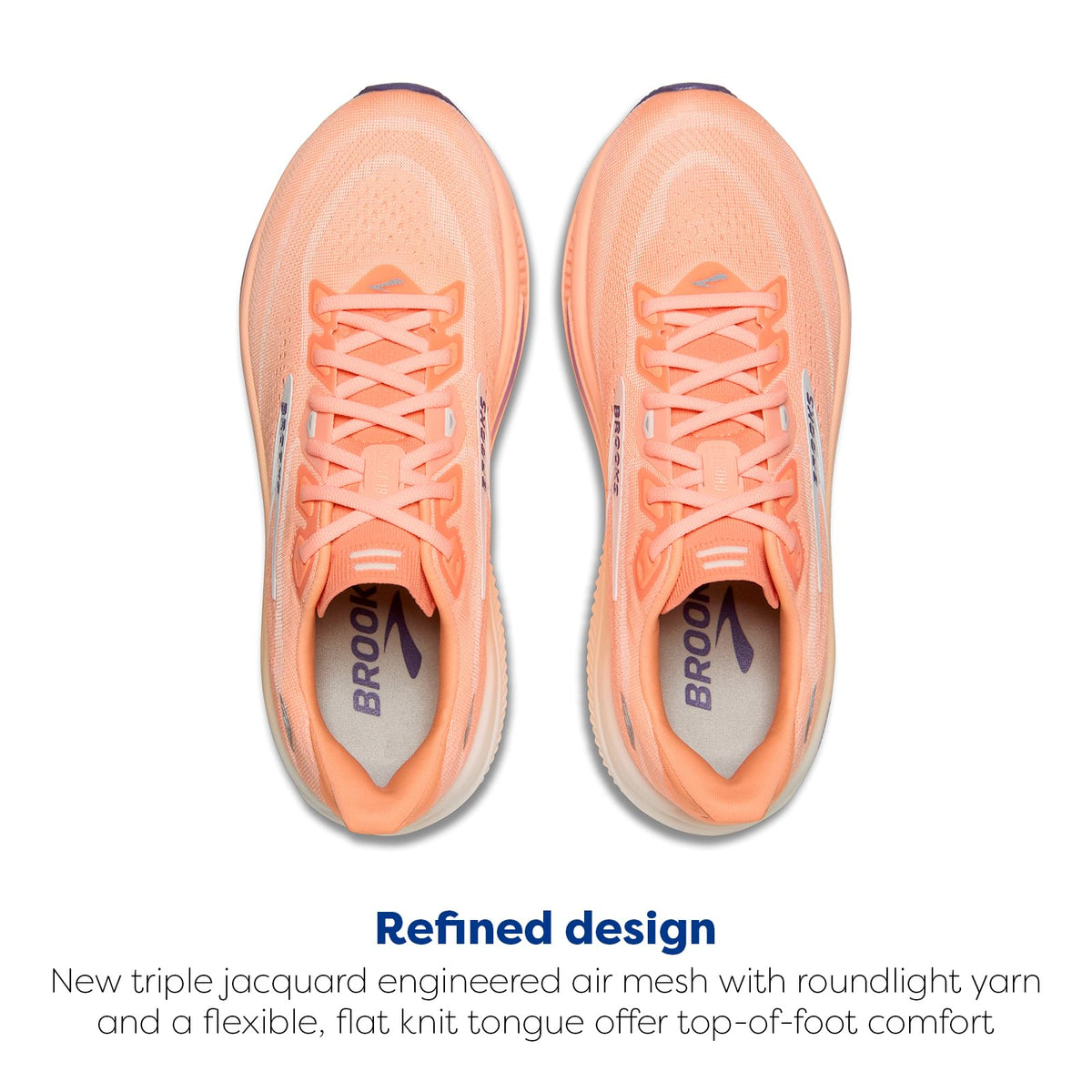Women’s Ghost 18 Neutral Running & Walking Shoe - Peach/Grape/Coconut - 8 Medium