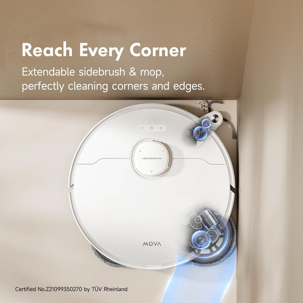 P10 Pro Ultra Robot Vacuum and Mop 13,000Pa Suction, 140°F Hot Water Auto Mop Washing & Drying, Dual Spinning Extenable Mop,10.5mm Lifting for Carpet, 360°Obstacle Avoidance, App Control