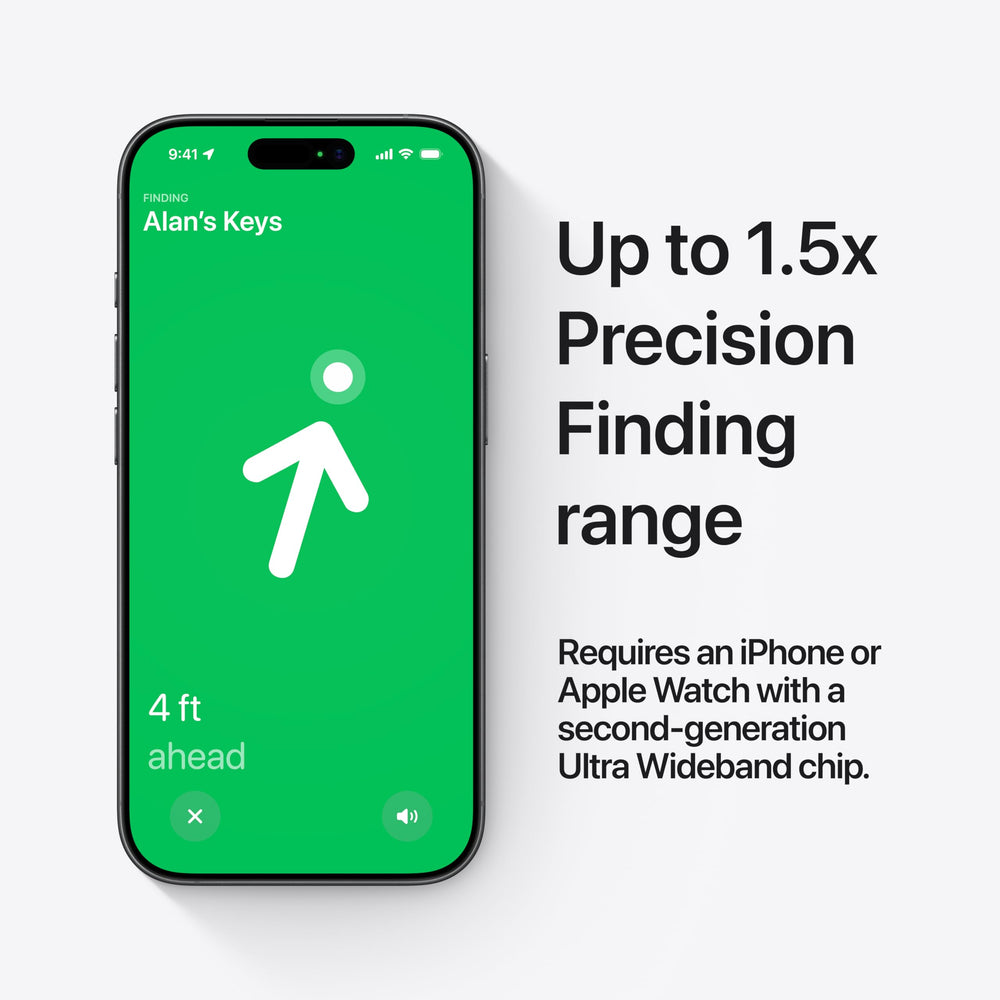 AirTag (2nd Generation): Tracker for Keychain, Wallet, and More; Locator with Sound; Simple One-Tap Setup with iPhone or iPad; Key Finder with up to 1.5X Precision Finding Range