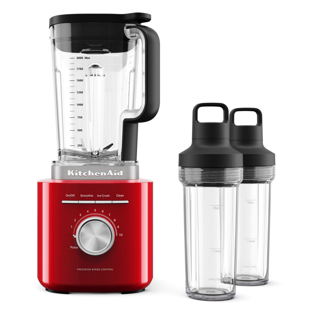Pure Power Blender with 2 Personal Blending Jars, 1700 Watt Peak Power*, KSB2078, Empire Red